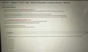 CHE 111 Chapter 3: part 2 Quiz