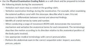 NR509 Week 7 Assignment: Physical Examination Video Evaluation