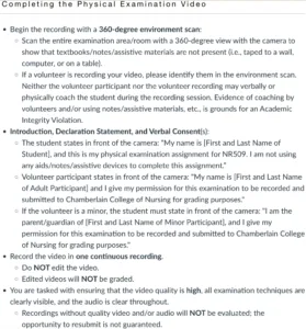 NR509 Week 7 Assignment: Physical Examination Video Evaluation