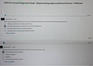 NR511 Week 2: FNP Pre-Clinical Diagnostic Exam