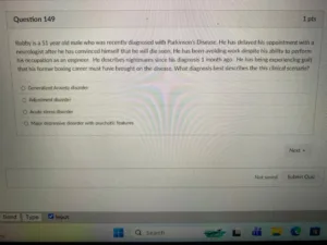 NR668 Week 8: PMHNP Final Diagnostic Exam