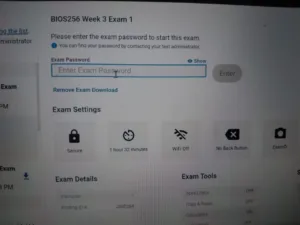 BIOS256 Week 3: Exam 1