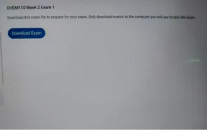 CHEM110 Week 2: Exam 1