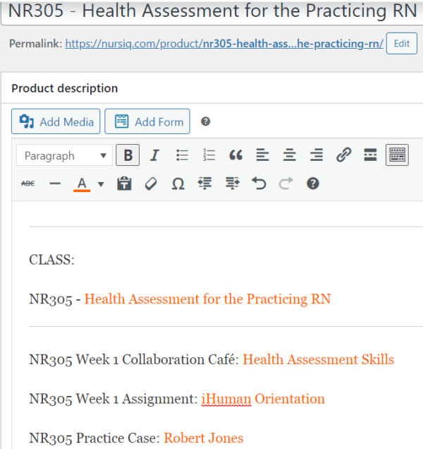 NR305 - Health Assessment for the Practicing RN