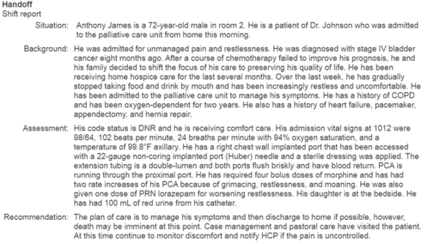 NR305 Week 7 iHuman Case: Anthony James