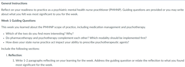 NR548 Week 1: Reflection on Learning