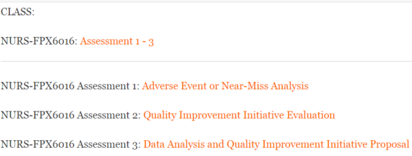NURS-FPX6016: Assessment 1 - 3