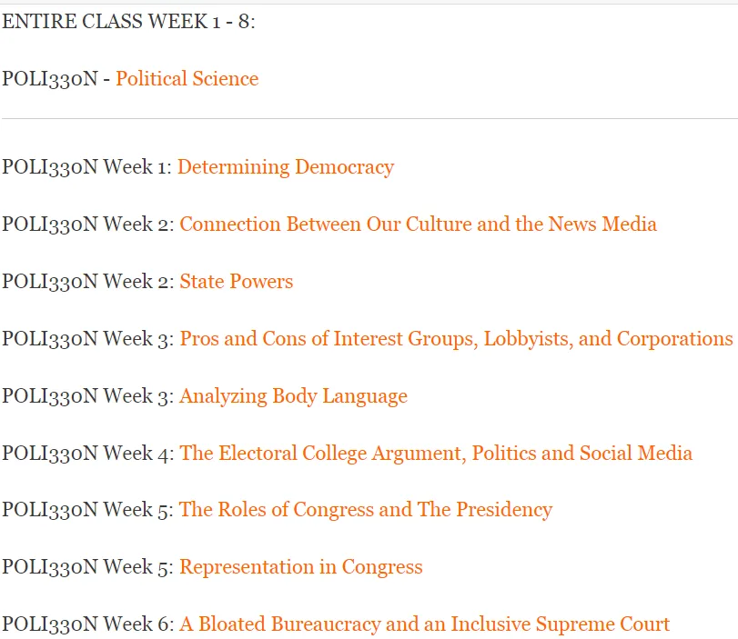 POLI330N - Political Science