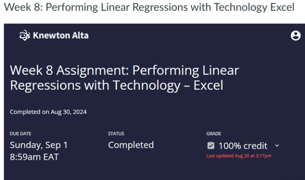 Performing Linear Regressions with Technology Excel