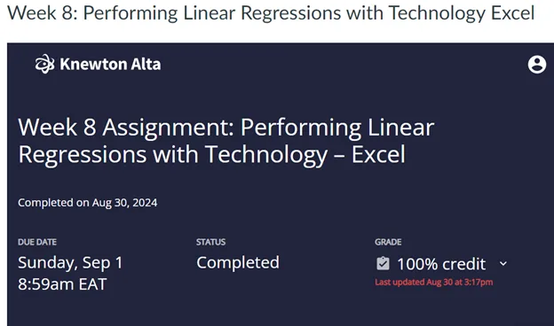Performing Linear Regressions with Technology Excel