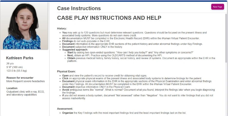 NR509 Week 6 Case: Kathleen Parks