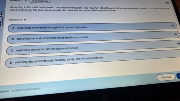 NR548 Week 2 Exam 1