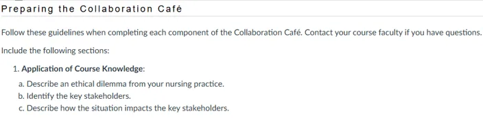 NR581NP Week 6 Collaboration Café Ethical Dilemma