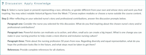 NR393 Week 7 Discussion: Valuing Diversity and Striving for Equality