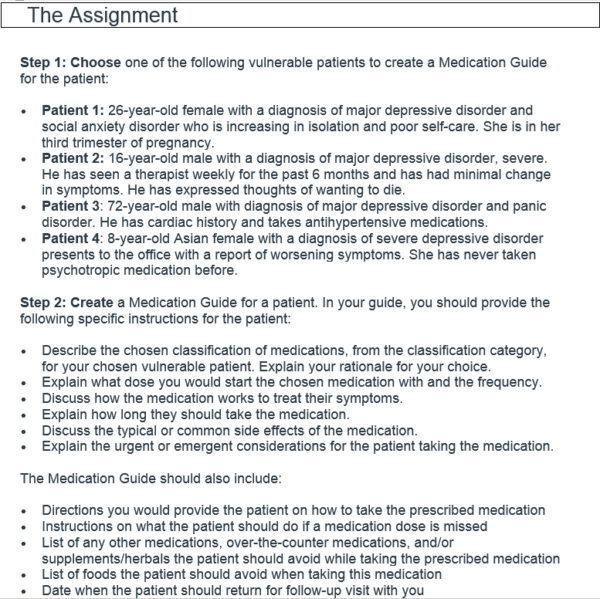 Medication Guide for Pregnant Woman with Major Depressive Disorder and Social Anxiety