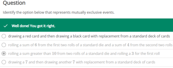 MATH225N Week 4: Mutually Exclusive Events