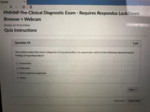 NR547 Week 2: CEA Pre-Clinical Diagnostic Exam