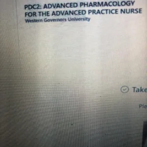 D116: Advanced Pharmacology for the Advanced Practice Nurse