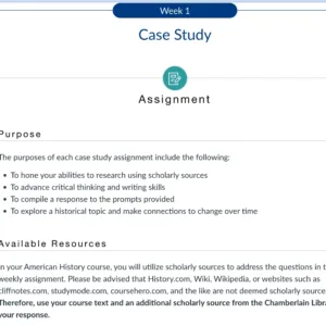HIST405N Week 1: Case Study