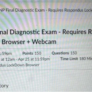 NR668 PMHNP Final Diagnostic Exam