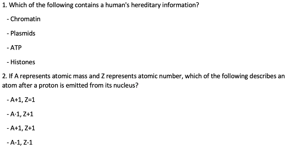 ATI TEAS SCIENCE