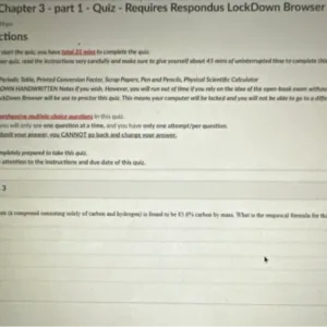 CHE 111 – Chapter 3 – part 1 - Quiz