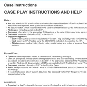 NR509 Week 3 iHuman Case: Jenna James