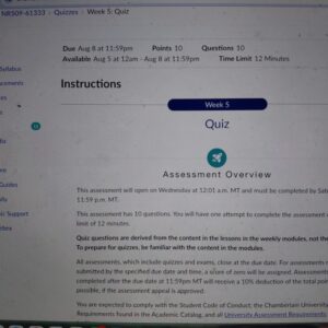 NR509 Week 5: Quiz