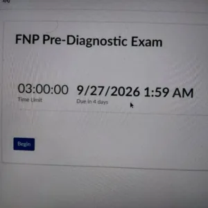 NR603 FNP Pre-Diagnostic Exam